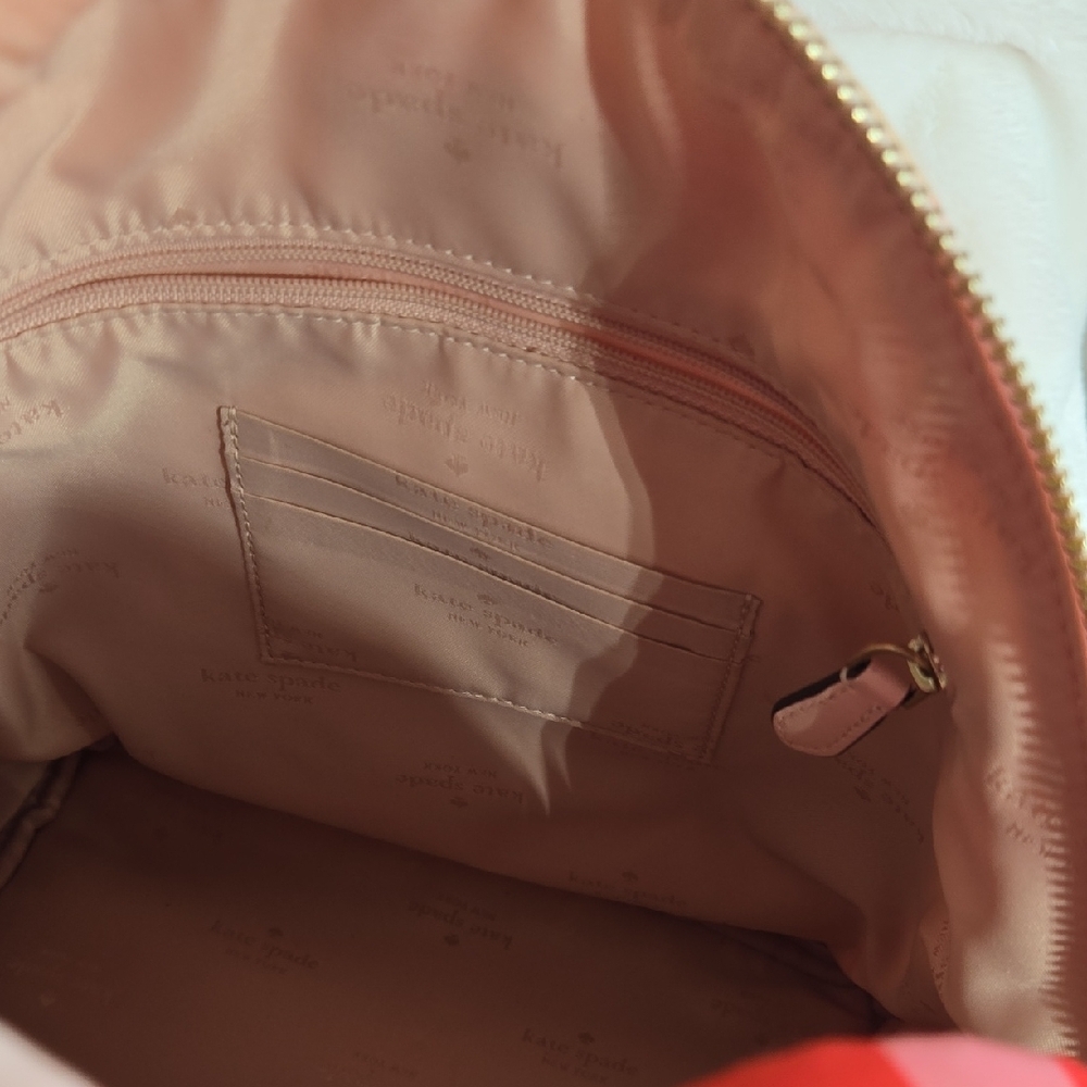 Kate Spade Pink Red Checkered Backpack - Picture 9 of 9